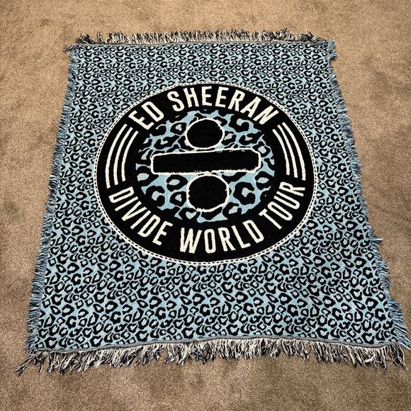 Ed Sheeran Divide World Tour Throw Blanket Afghan Tapestry Knit - Picture 1 of 4